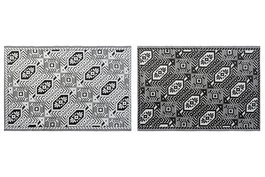 DKD Home Decor Alfombra Blanco Negro 210 x 1 x 150 cm (2 Unidades)