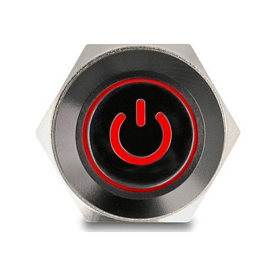 DeLOCK 22013 Interruptor pulsador LED rojo 16 mm