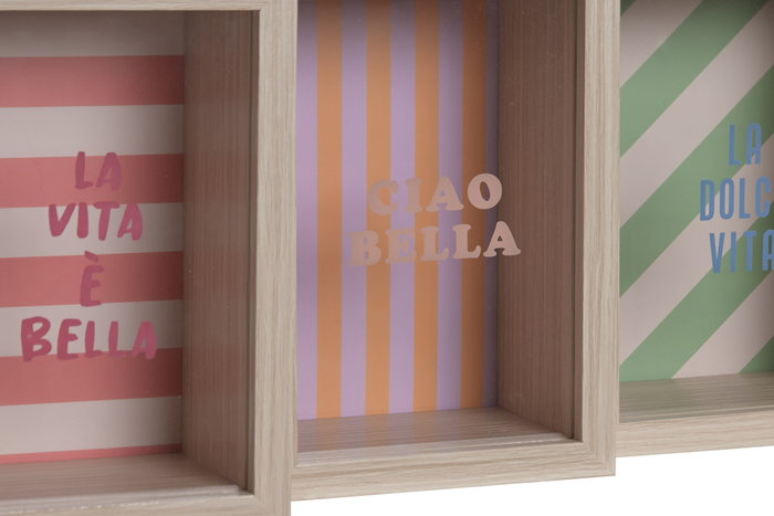 DKD Home Decor Hucha MDF y Cristal 13x8x18 Multicolor