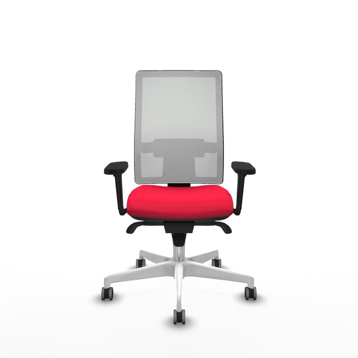 PIQUERAS Y CRESPO Silla de oficina Horna con mecanismo Sincro, Rojo y Blanco PIQUERAS Y CRESPO Silla de oficina Horna con mecanismo Sincro, Rojo y Blanco