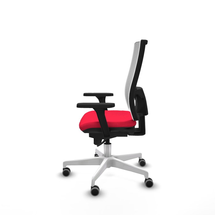 PIQUERAS Y CRESPO Silla de oficina Horna con mecanismo Sincro, Rojo y Blanco PIQUERAS Y CRESPO Silla de oficina Horna con mecanismo Sincro, Rojo y Blanco