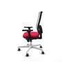 PIQUERAS Y CRESPO Silla de oficina Horna con mecanismo Sincro, Rojo y Blanco