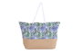 DKD Home Decor Bolso de Poliester con Hojas Azul