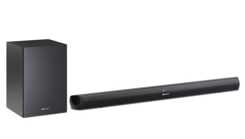 Sharp HT-SBW202 Altavoz Soundbar Negro 2.1 Canales 100W Inalámbrico y Cable