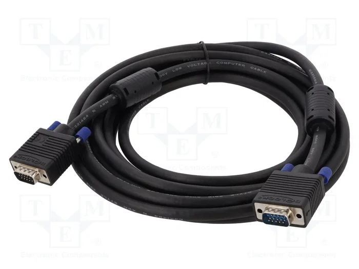 DeLOCK Cable VGA de 5 m, conector macho a macho, color negro DeLOCK Cable VGA de 5 m, conector macho a macho, color negro