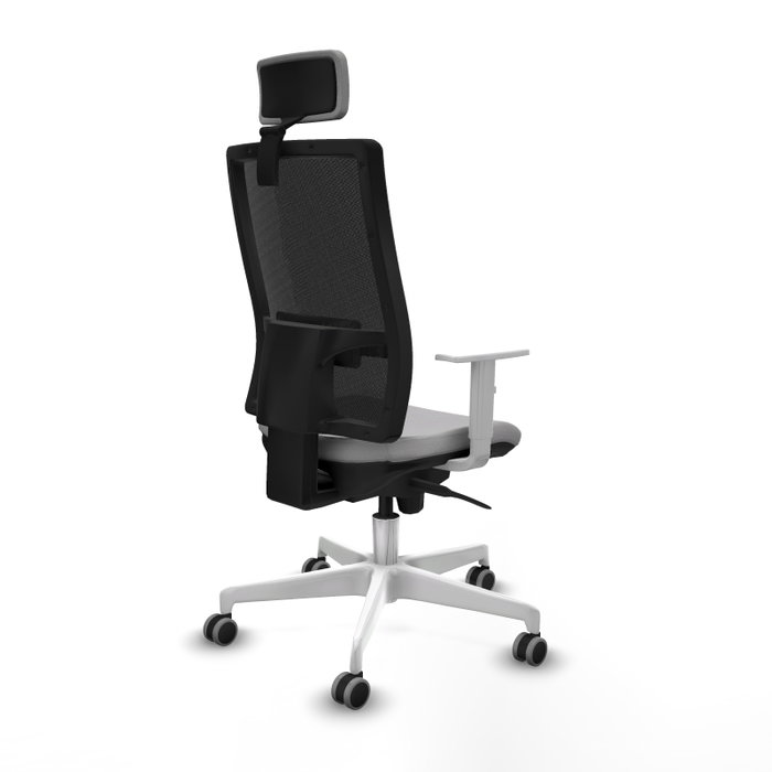 PIQUERAS Y CRESPO Silla de oficina Horna con mecanismo Sincro, Gris claro y Negro
