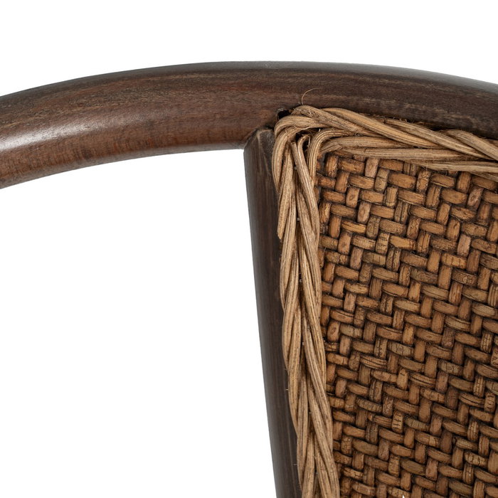Silla Chocolate Madera-Ratán 55 X 50 X 81 cm Silla Chocolate Madera-Ratán 55 X 50 X 81 cm