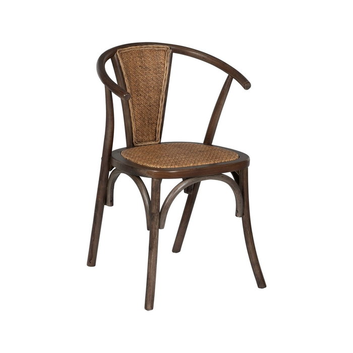 Ixia Silla Chocolate Madera-Ratán