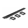 DeLOCK Panel pasacables con cepillo de 19″ con 3 ganchos, 1U, negro