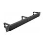 DeLOCK Panel pasacables con cepillo de 19″ con 3 ganchos, 1U, negro