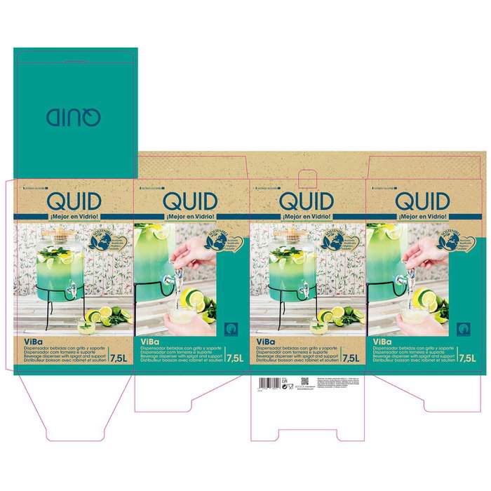 Dispensador Bebidas Viba Quid 7,5 L (2 Unidades)