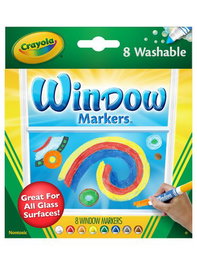 CRAYOLA Rotuladores de Fibra Lavables para Ventana, Caja de 8