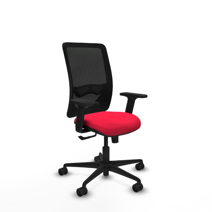 PIQUERAS Y CRESPO Silla de oficina Zulema, mecanismo Sincro, Tela Rojo y Malla Negro PIQUERAS Y CRESPO Silla de oficina Zulema, mecanismo Sincro, Tela Rojo y Malla Negro