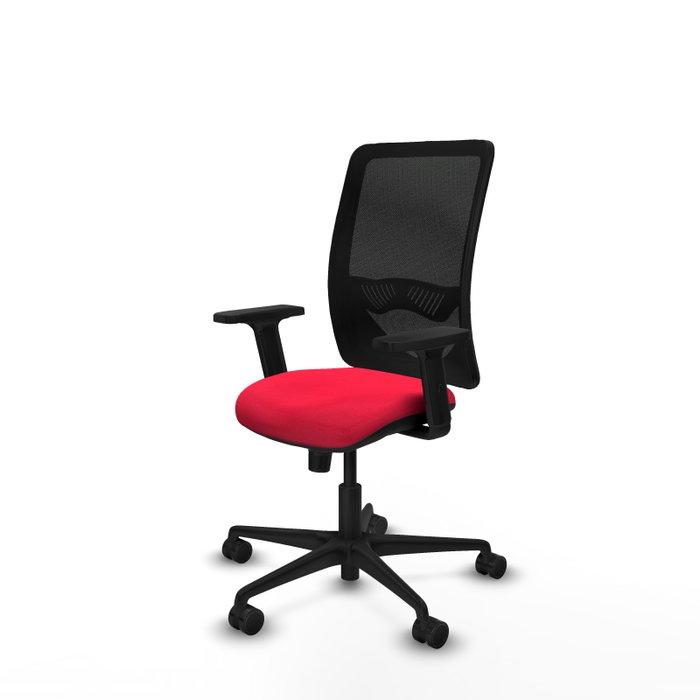 PIQUERAS Y CRESPO Silla de oficina Zulema, mecanismo Sincro, Tela Rojo y Malla Negro PIQUERAS Y CRESPO Silla de oficina Zulema, mecanismo Sincro, Tela Rojo y Malla Negro