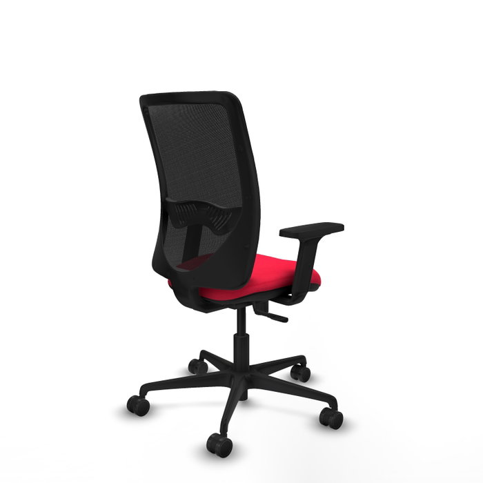 PIQUERAS Y CRESPO Silla de oficina Zulema, mecanismo Sincro, Tela Rojo y Malla Negro PIQUERAS Y CRESPO Silla de oficina Zulema, mecanismo Sincro, Tela Rojo y Malla Negro