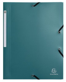EXACOMPTA Caja de 50 carpetas A4 con gomas y solapas verde