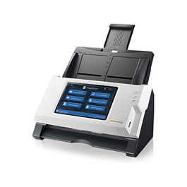 Plustek Escaner A350 SharePoint, Resolucion 600x600 DPI, Escaneo a Doble Cara, Pantalla Tactil 7 Pulgadas, ADF 50 Hojas, Blanco/Negro