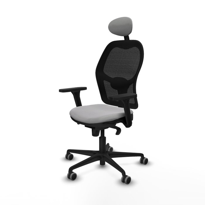 PIQUERAS Y CRESPO Silla de oficina Jorquera con mecanismo Sincro, Gris claro y Negro PIQUERAS Y CRESPO Silla de oficina Jorquera con mecanismo Sincro, Gris claro y Negro