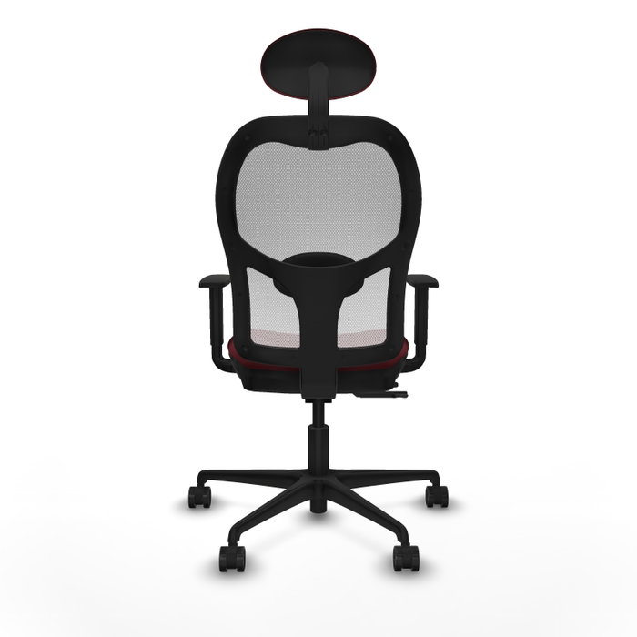 PIQUERAS Y CRESPO Silla de oficina Jorquera con mecanismo Sincro/Traslack, Granate y Blanco PIQUERAS Y CRESPO Silla de oficina Jorquera con mecanismo Sincro/Traslack, Granate y Blanco