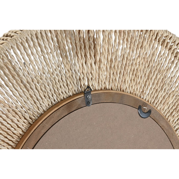 DKD Home Decor Espejo Cottage Natural Cristal Cuerda 73 x 73 x 7 cm DKD Home Decor Espejo Cottage Natural Cristal Cuerda 73 x 73 x 7 cm