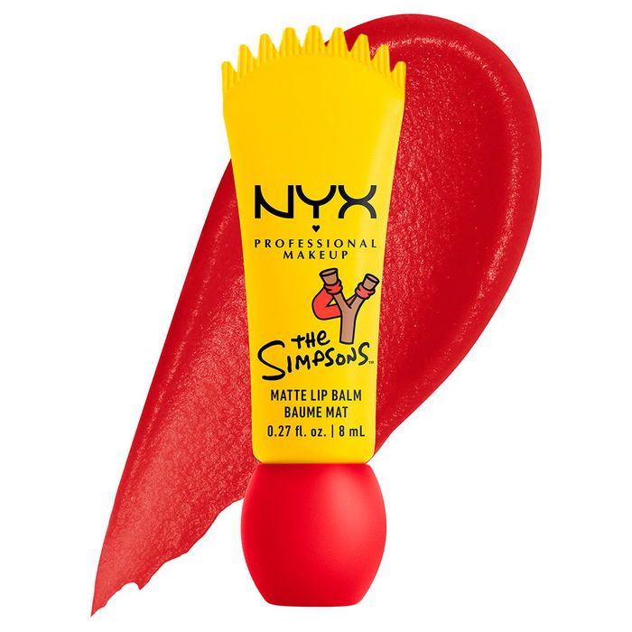 NYX Professional Make Up Bálsamo Labial Mate Smushy de Los Simpson - Edición Limitada, Rebel Red, 8 ml NYX Professional Make Up Bálsamo Labial Mate Smushy de Los Simpson - Edición Limitada, Rebel Red, 8 ml