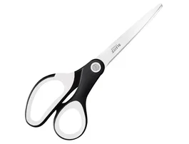 Leitz Tijeras WOW Titanium 205 mm, Acero Inoxidable con Recubrimiento Titanio, Negro