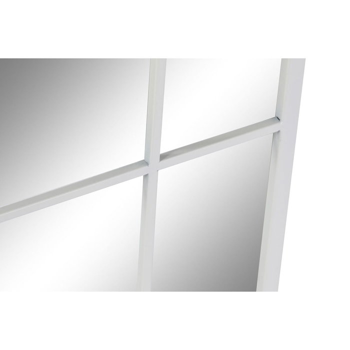 DKD Home Decor Espejo de Hierro y Cristal Blanco 90x180 cm ANXI WHITE