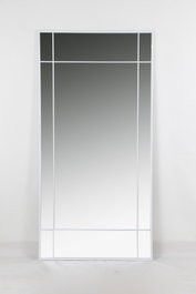 DKD Home Decor Espejo de Hierro y Cristal Blanco 90x180 cm ANXI WHITE