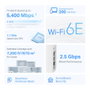 TP-Link Deco XE75 Pro 3-pack Sistema Mesh WiFi 6E Tribanda Cobertura 670 m² Blanco