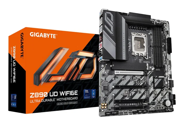 Gigabyte Z890 UD WIFI6E Placa Base ATX Intel Z890 Socket LGA 1851, PCIe 5.0 x16, WiFi 6E, 2.5GbE LAN, 4x DDR5, 4x SATA, USB 4.0