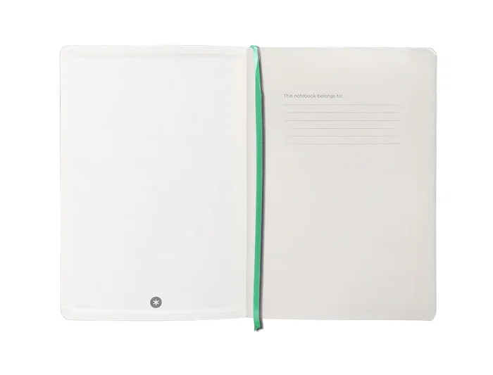 Antartik Cuaderno A5 Tapa Blanda Hojas Rayadas Gris y Turquesa 80 Hojas 80gr FSC