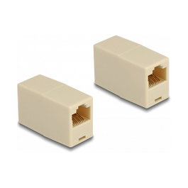 DeLOCK Adaptador RJ45 hembra a RJ45 hembra UTP beige