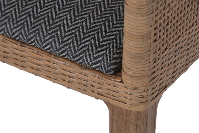 DKD Home Decor Silla Mindi Poliéster Gris DKD Home Decor Silla Mindi Poliéster Gris