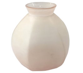 DKD Home Decor Jarrón de Cristal Glaseado Rosa 28x28x27 cm
