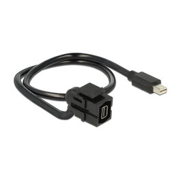 DeLOCK 86374 Cable mini DisplayPort macho a hembra 0,5 m negro