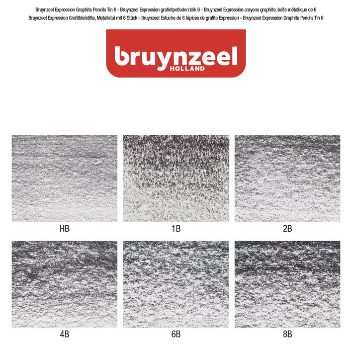 Bruynzeel Estuche de 6 Lápices de Grafito Expression