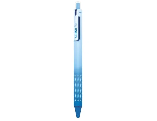 Alpino Bolígrafo Retráctil Silencioso con Agarre Antideslizante, Tinta Azul 1 mm