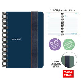 Senfort Agenda Anual 2027 Foam Seoul Espiral Azul