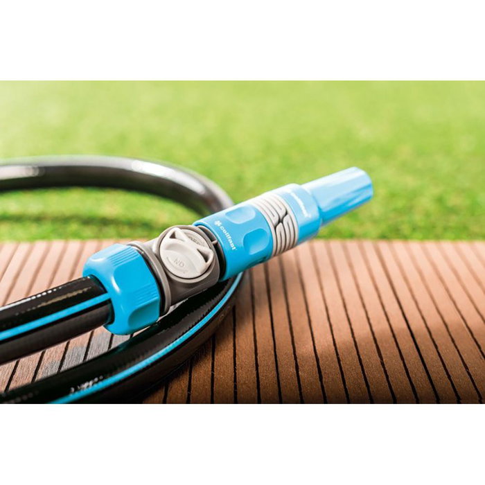 Cellfast Conector Rápido de Manguera con Válvula 6 bar, 1/2" - 5/8", Ajuste/Cierre de Suministro de Agua