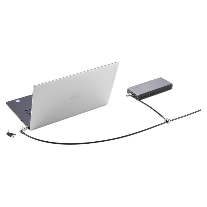 Kensington Candado Fino con Llave N17 2.0 para Portátil, Doble Cabezal, Ranura tipo Wedge, Negro/Plata