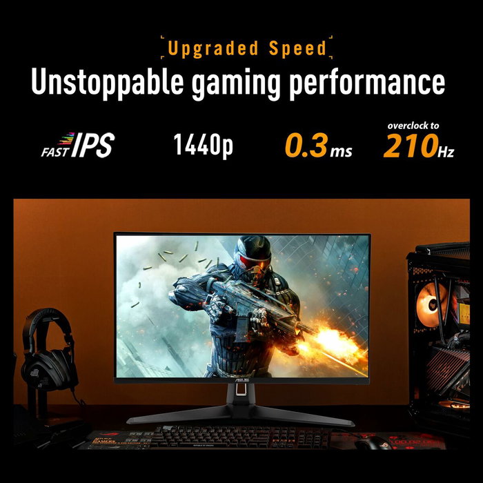 Asus TUF Gaming VG27AQ5A 27 pulgadas QHD 210Hz Fast IPS Negro