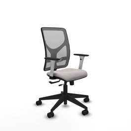 PIQUERAS Y CRESPO Silla de oficina Motilla con mecanismo Sincro/Traslack Blanco y Gris
