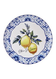 Hermia ODL0005 Plato de Servicio de Cerámica, Amarillo, 30x30x2 cm