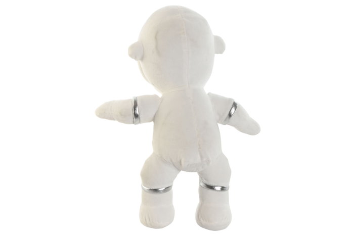 DKD Home Decor Peluche Astronauta Blanco y Plateado