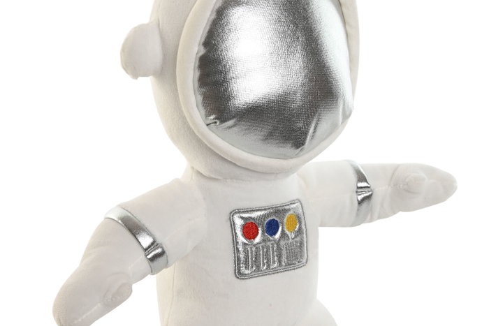 DKD Home Decor Peluche Astronauta Blanco y Plateado