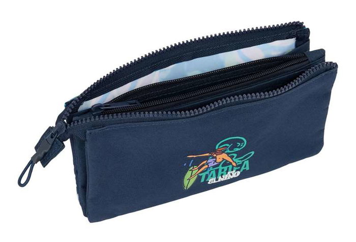 Portatodo Triple El Niño Kook Azul marino 22 x 12 x 3 cm