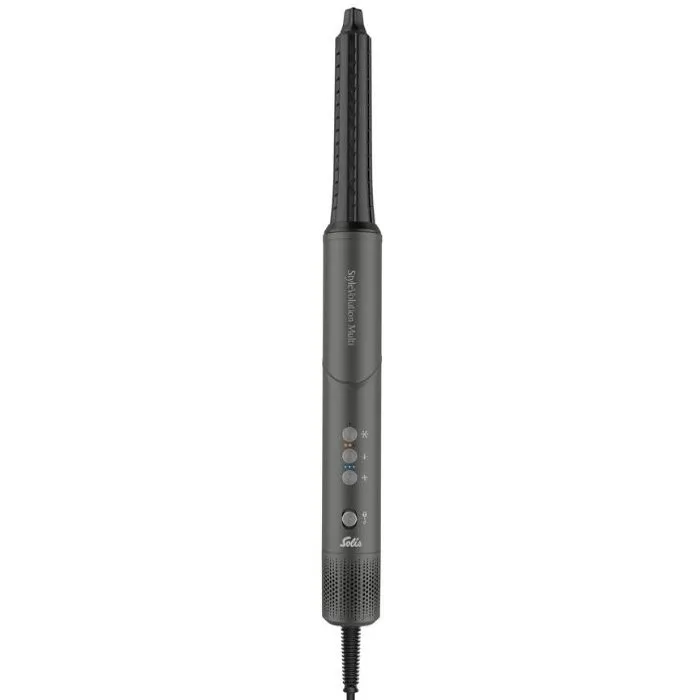 Solis StyleVolution Multistyler 1300 W con 8 accesorios, 3 ajustes de temperatura - Gris Solis StyleVolution Multistyler 1300 W con 8 accesorios, 3 ajustes de temperatura - Gris