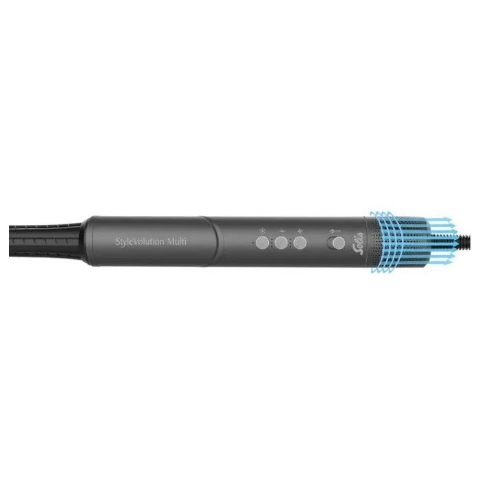 Solis StyleVolution Multistyler 1300 W con 8 accesorios, 3 ajustes de temperatura - Gris Solis StyleVolution Multistyler 1300 W con 8 accesorios, 3 ajustes de temperatura - Gris