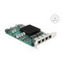 DeLOCK 86097 Tarjeta de red PCI Express x4 4 x RJ45 Gigabit LAN PoE+ Intel I350