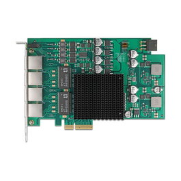 DeLOCK PCI Express x4 Gigabit LAN 4x RJ45 con PoE+ Intel I350, Tarjeta de Red Interna para PC, Windows 10/11